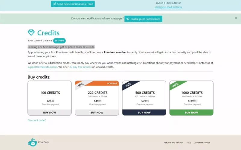 Review ChatCafe.online costs