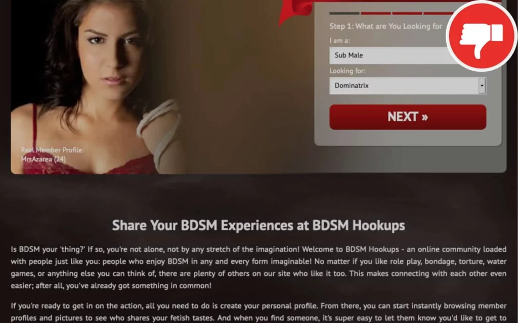 BDSMHookUps.com review scam