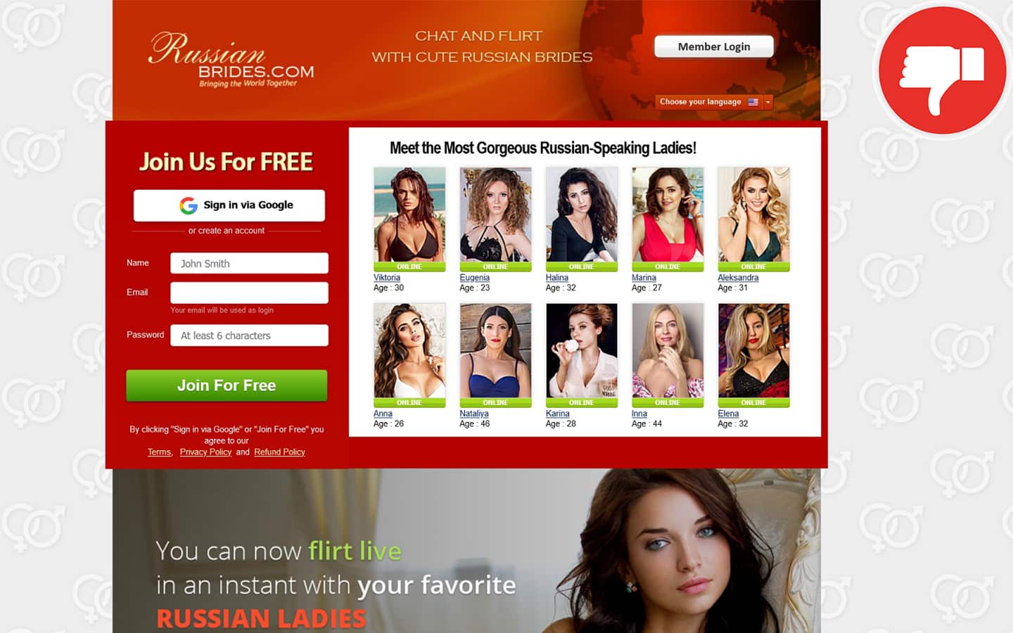 Review RussianBrides.com scam experience