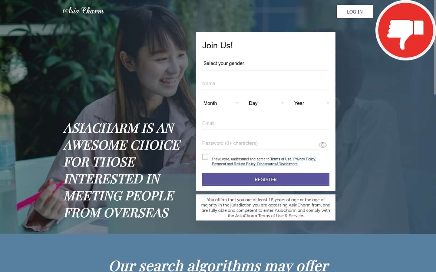 Review AsiaCharm.com scam experience