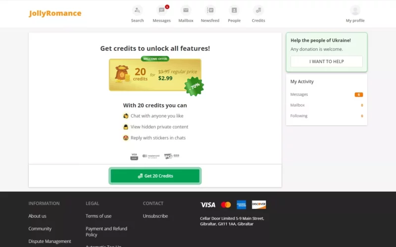 Review JollyRomance.com costs