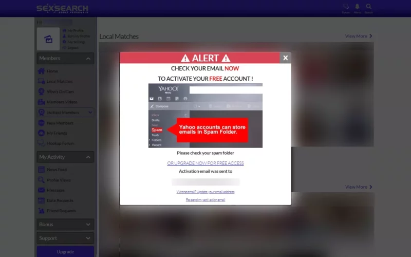 Review SexSearchCom.com member area