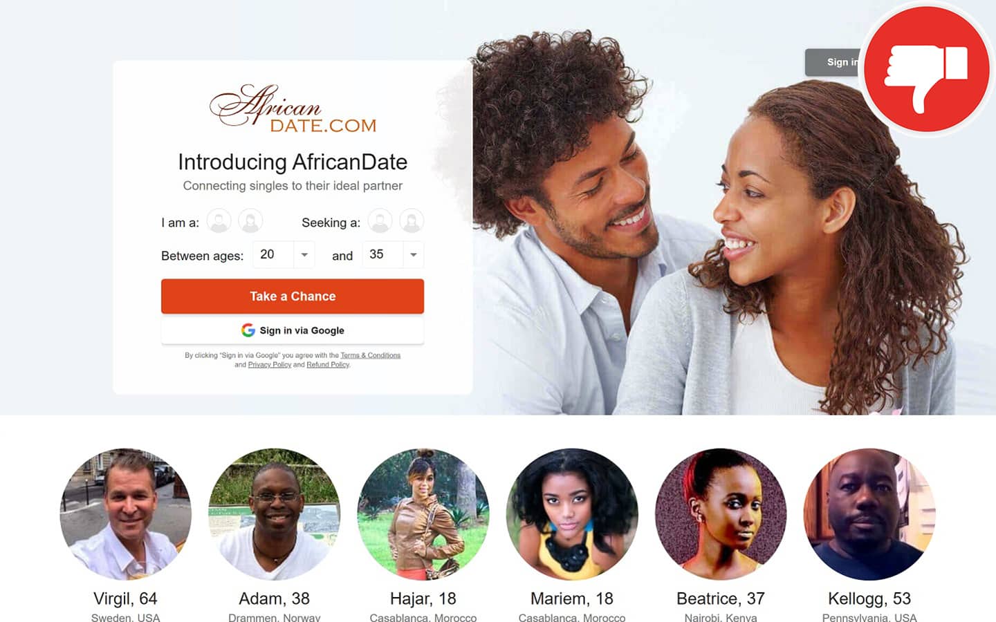 Review AfricanDate.com scam experience