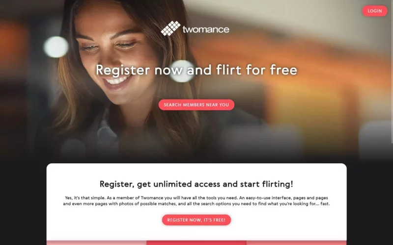 Review Twomance.com landing page