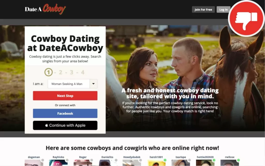 Review DateACowboy.com scam