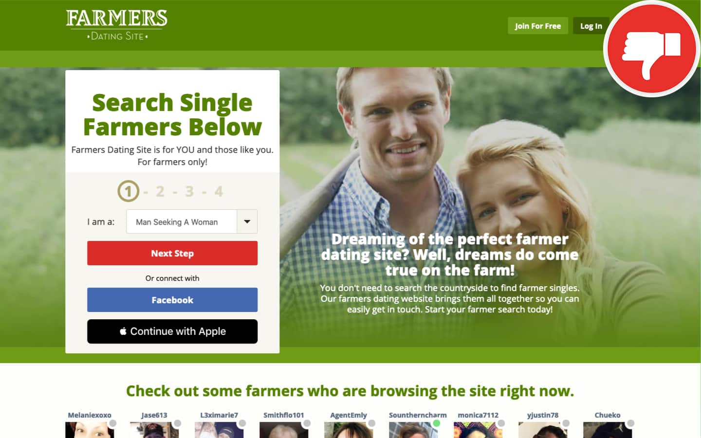 Review FarmersDatingSite.com scam