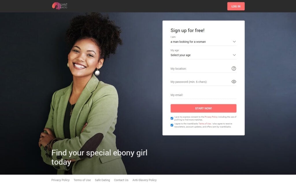 Review iWantBlacks.com landing page