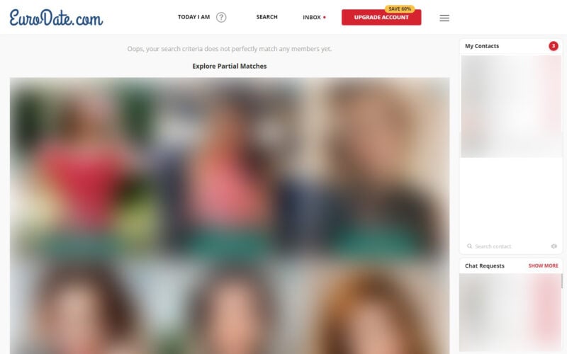 Review EuroDate.com member area