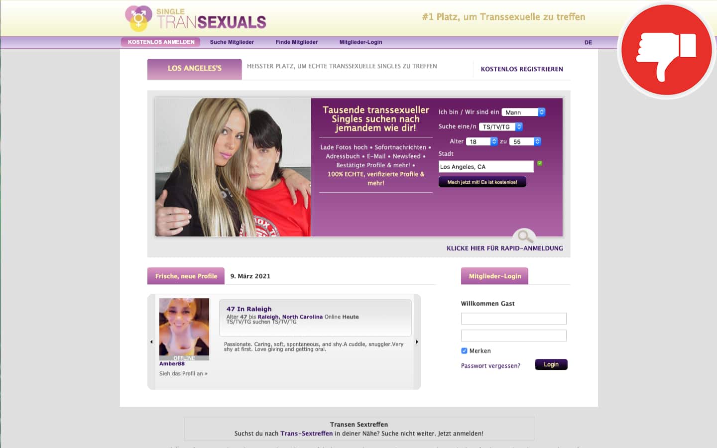 Review SingleTransexuals.com scam