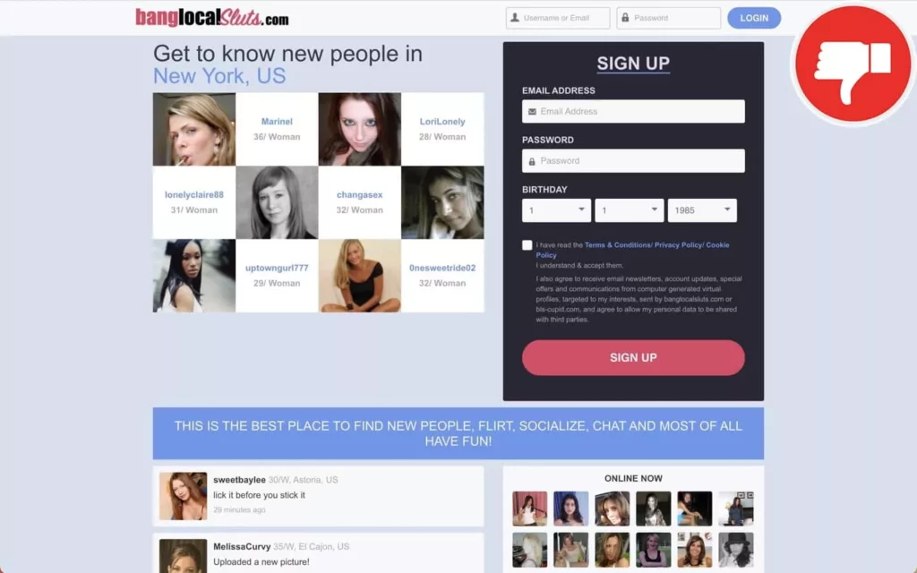 Review BangLocalSluts.com scam experience