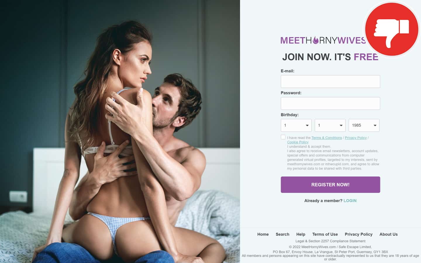Review MeetHornyWives.com scam experience
