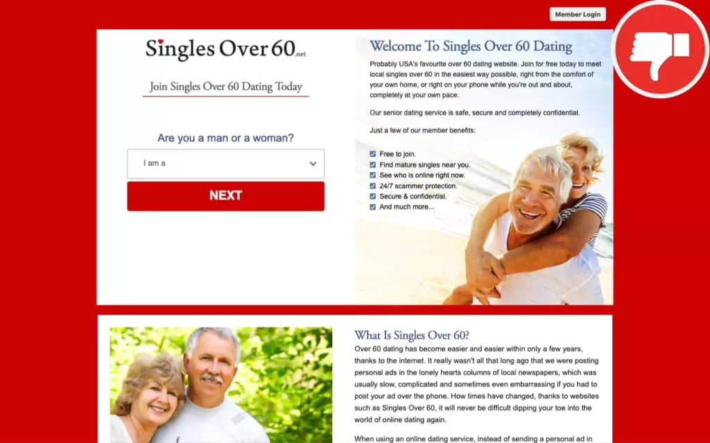 Review SinglesOver60.net scam