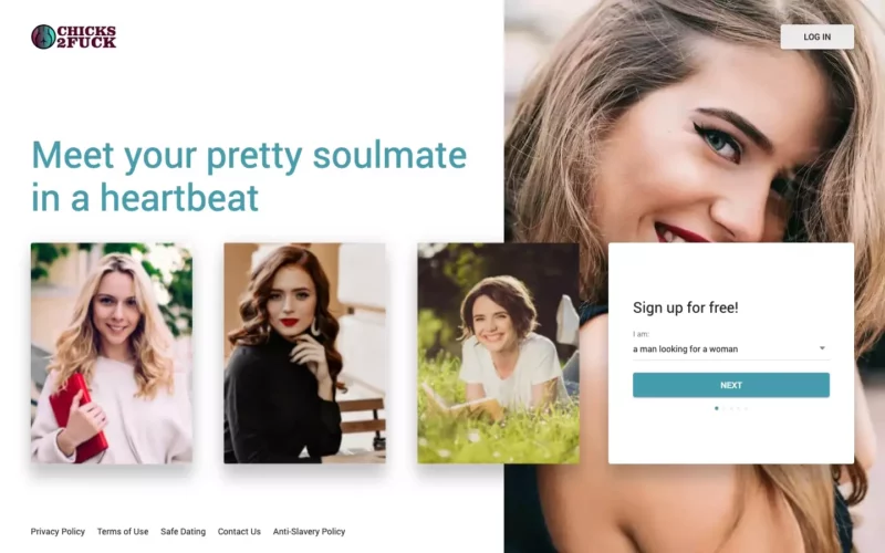 Review Chicks2Fuck.com landing page