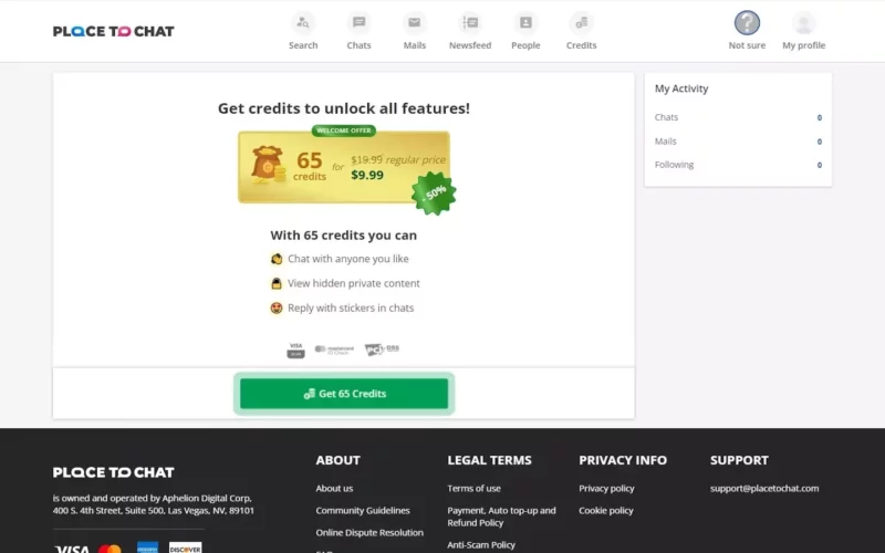 Review PlaceToChat.com costs