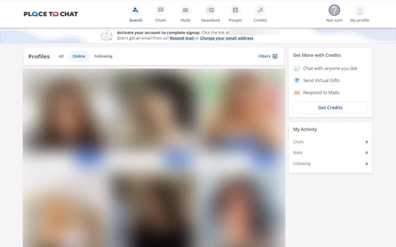 Review PlaceToChat.com member area