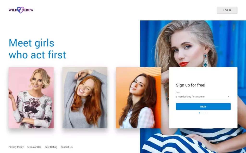 Review WildScrew.com landing page