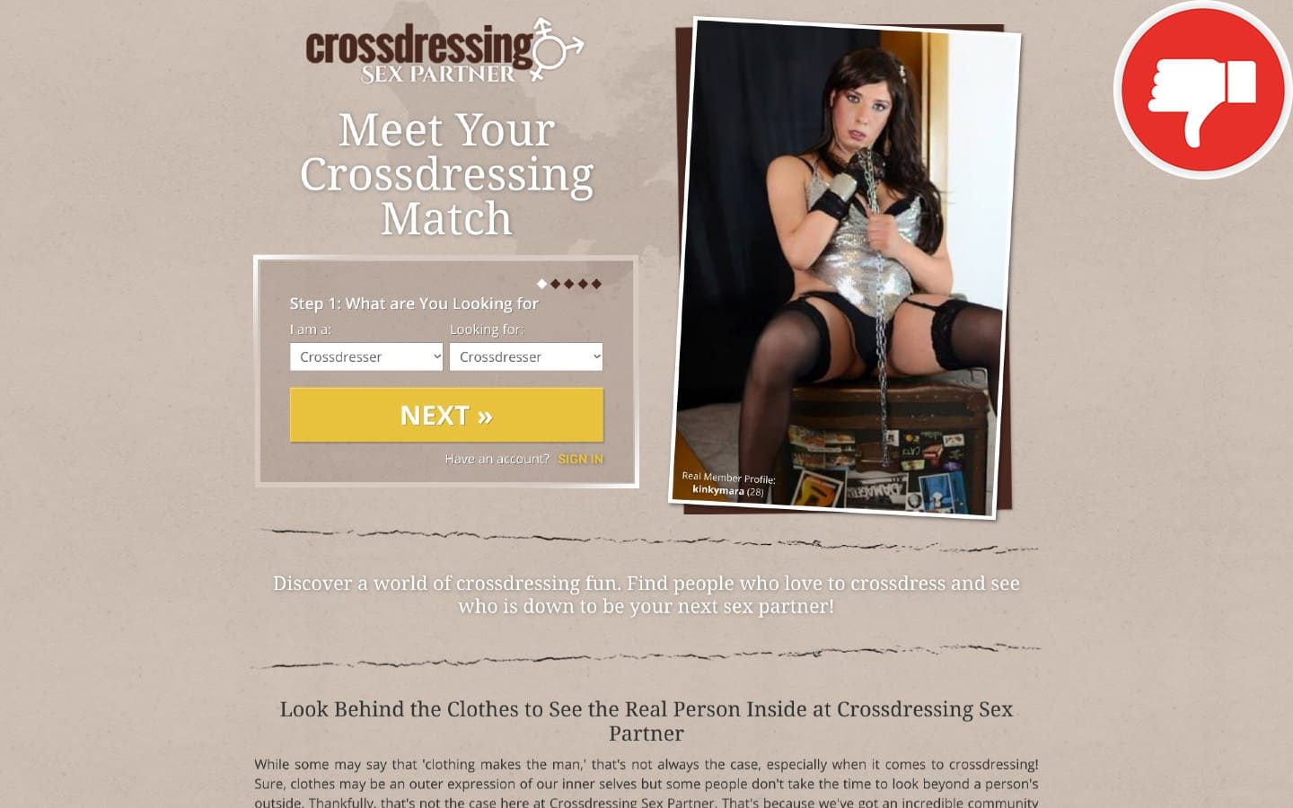 Review CrossDressingSexPartner.com scam