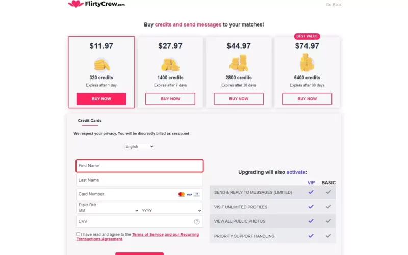 Review FlirtyCrew.com cost area