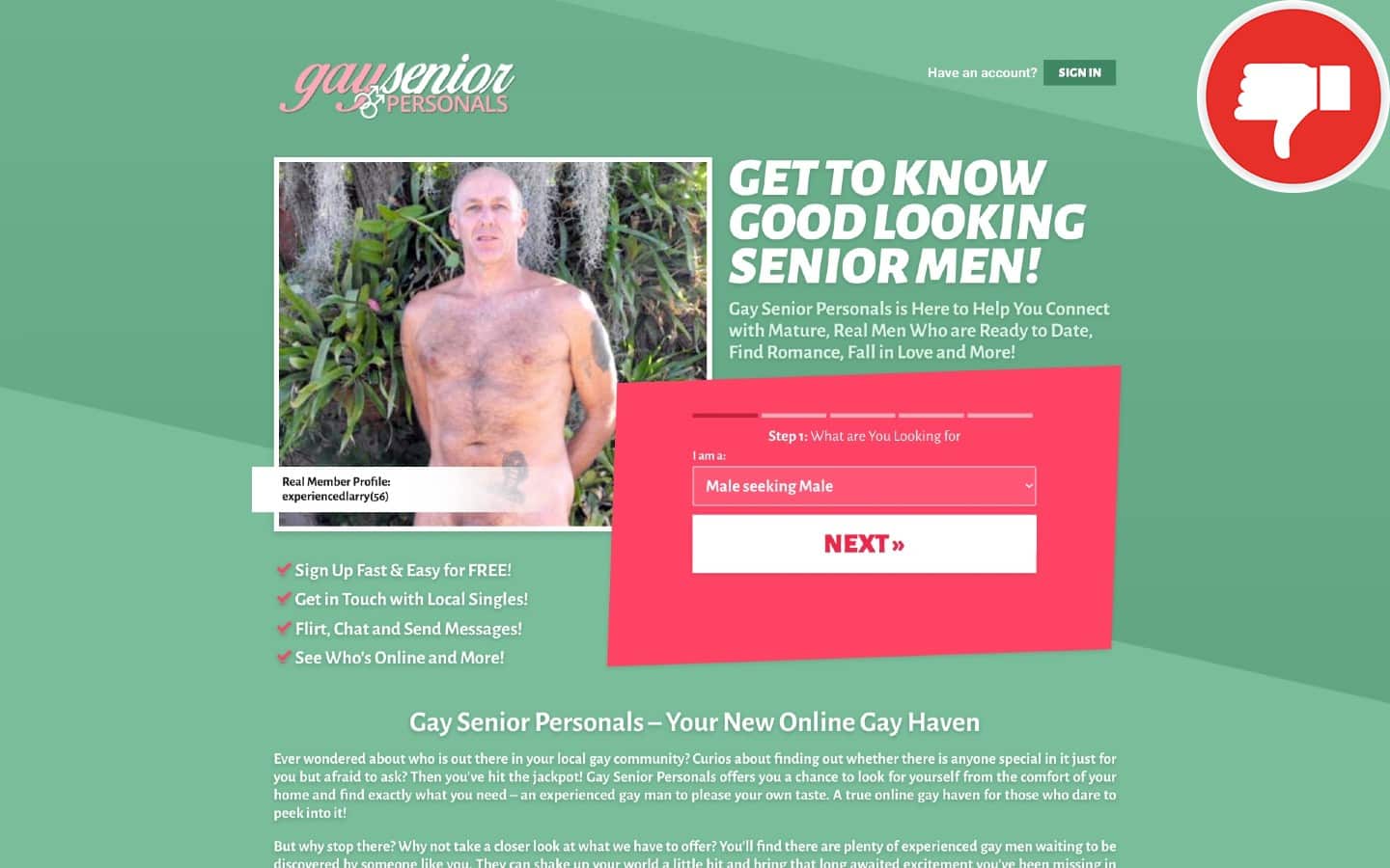 GaySeniorPersonals.com review Scam