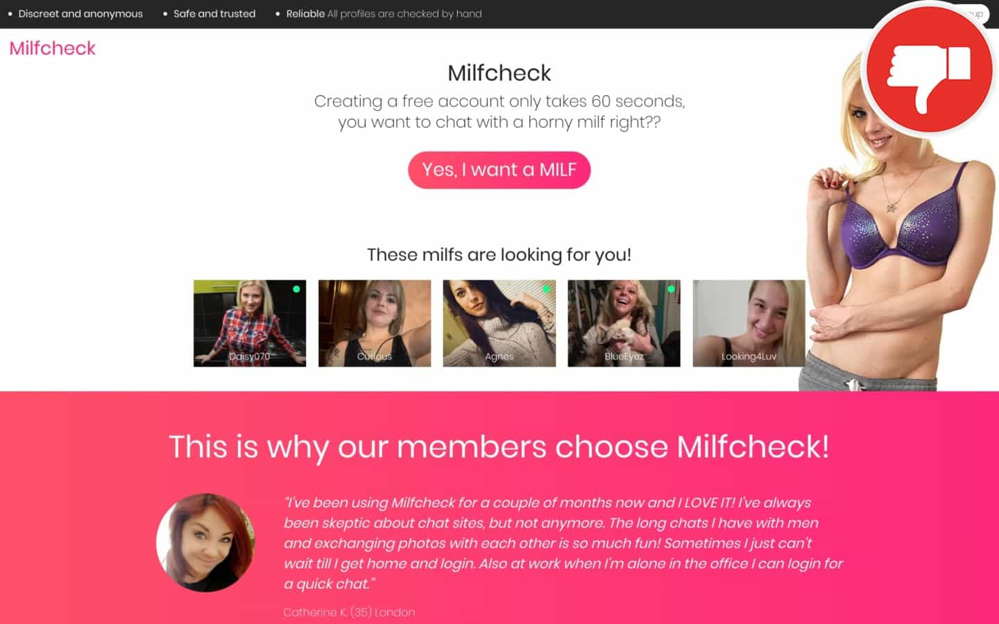 MilfCheck.com review Scam