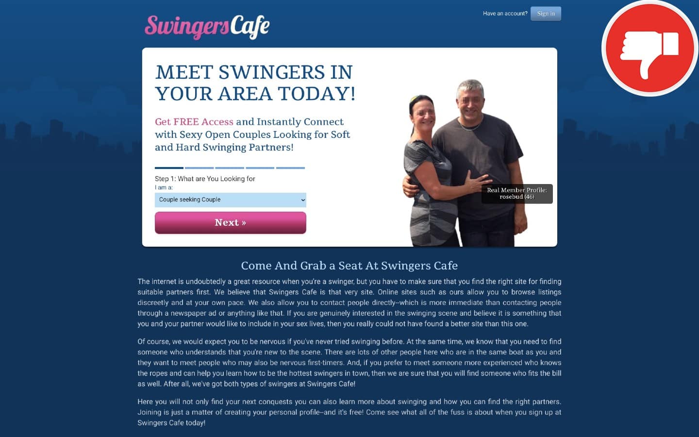 Review SwingersCafe.com scam