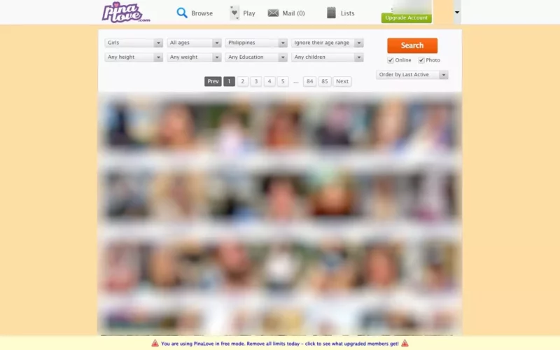 Review PinaLove.com member area