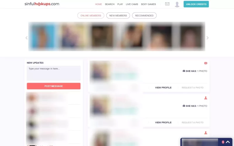 Review SinfulHookups.com member area
