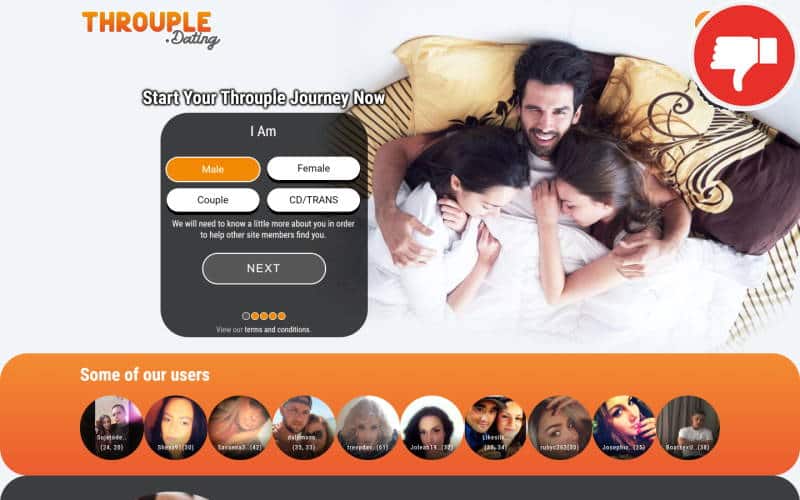 Throuple.dating review Scam
