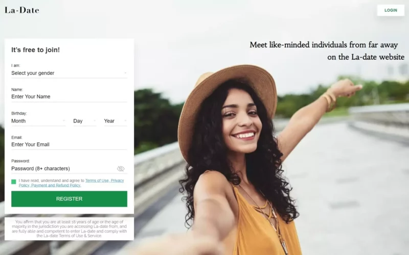 Review La-Date.com landing page