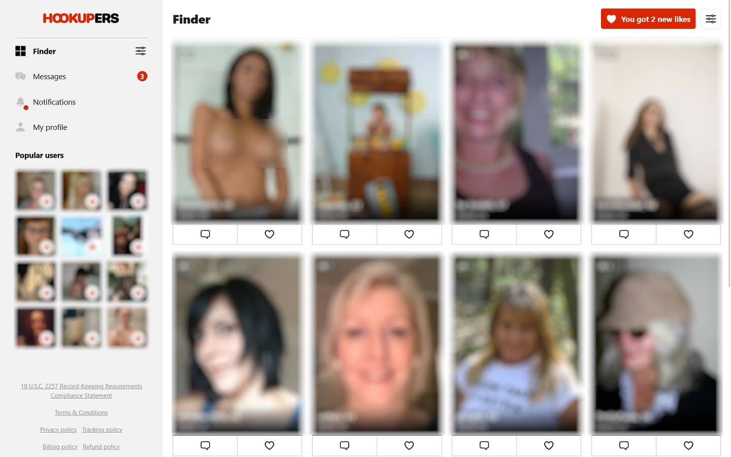 Review Hookupers.com member area