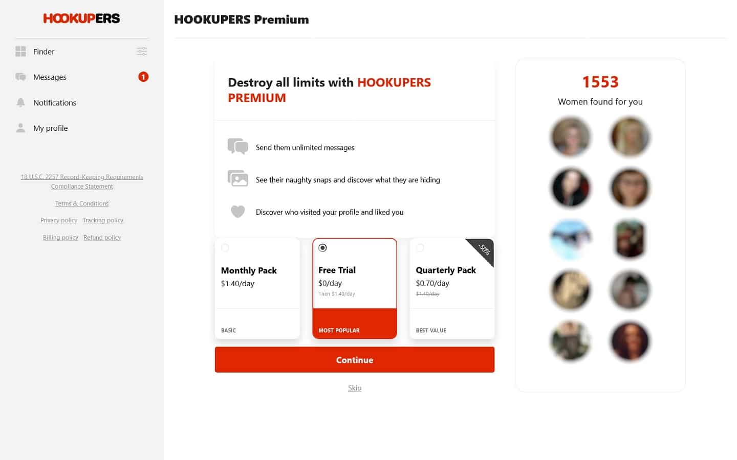 Review Hookupers.com payment