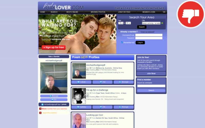 Review FindAGayLover.com Subscription Rip Off Fake Profiles