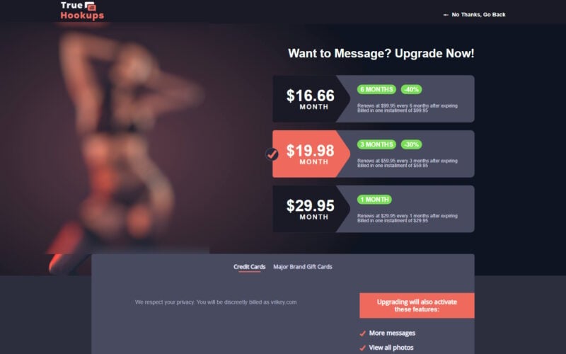 truehookups.com cost area