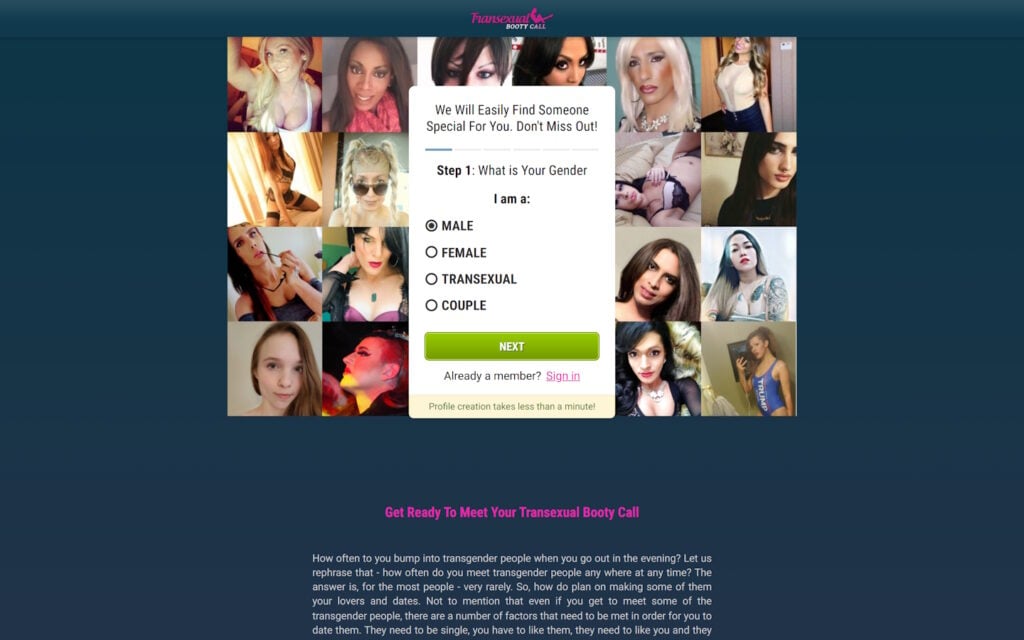 Review www.transexualbootycall.com scam experience