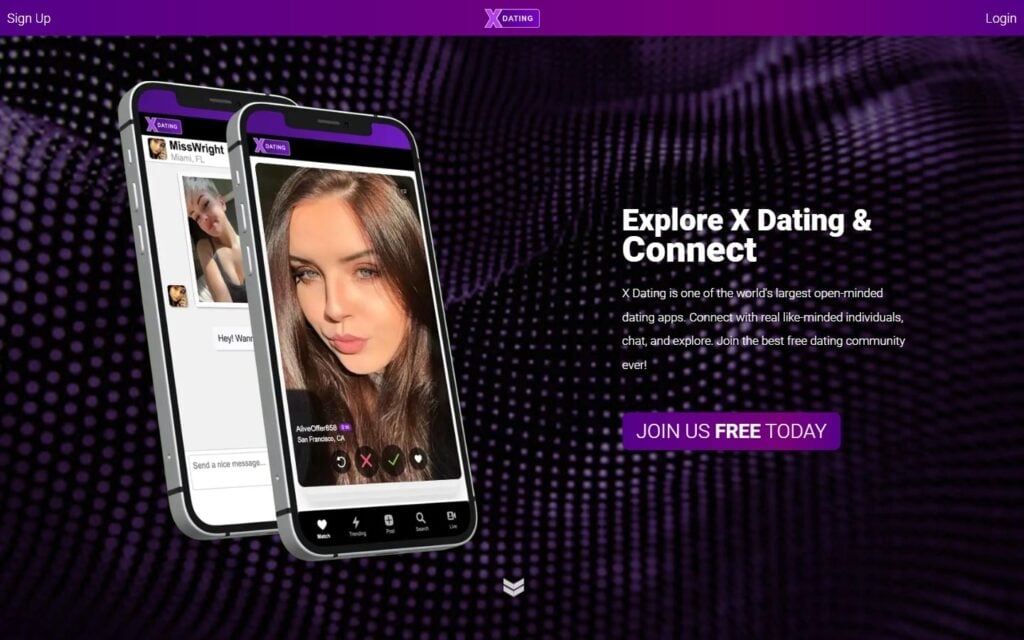 Review xDating.com landing page