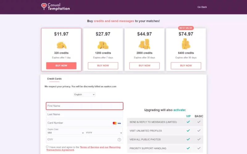 Review CasualTemptation.com costs