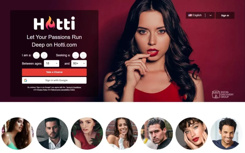 Review Hotti.com landing page