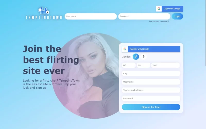 Review TemptingTown.com landing page