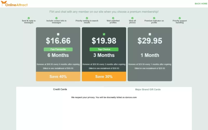 Review OnlineAttract.com costs