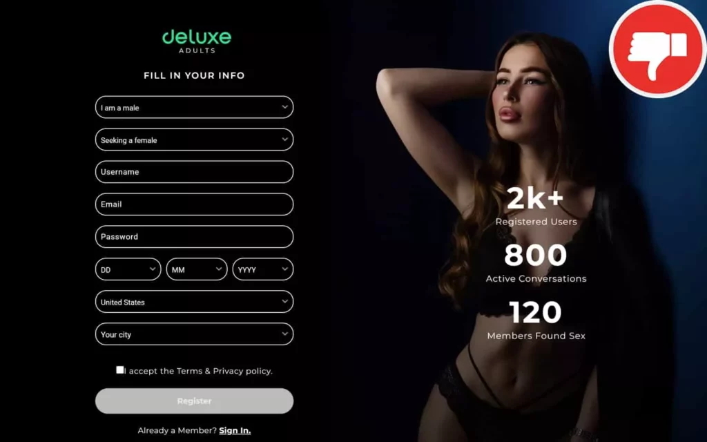 Review DeluxeAdults.com scam experience