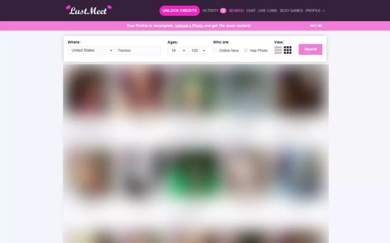 Review LustMeet.com member area