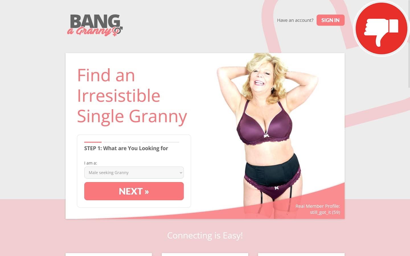 Review BangAGranny.com scam experience