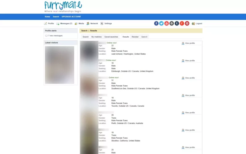 Review FurryMate.com member area