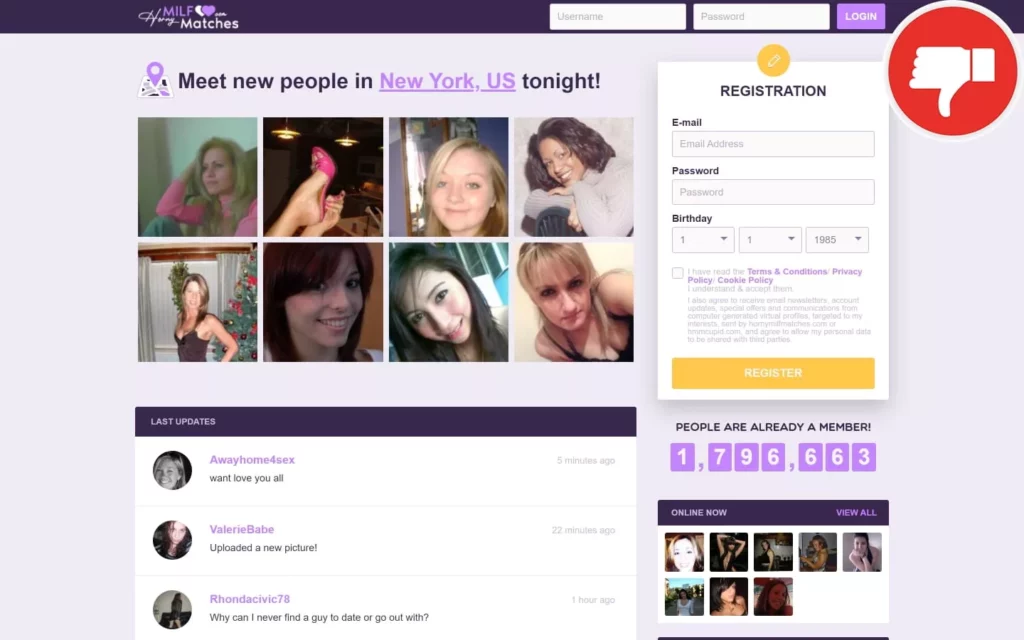 Review HornyMilfMatches.com scam experience