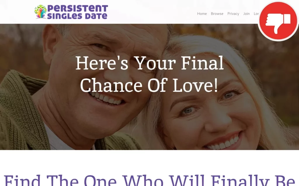 Review PersistentSinglesDate.com scam experience
