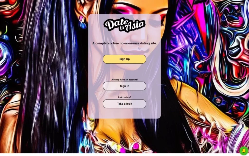 Review DateInAsia.com landing page