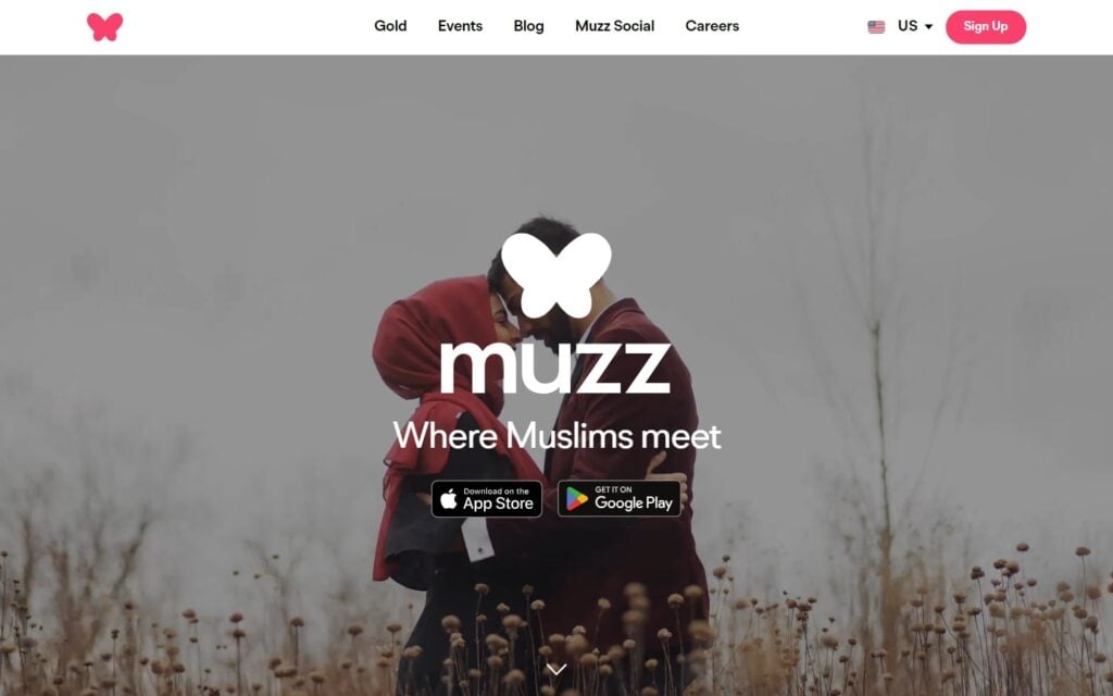 Review Muzz.com landing page