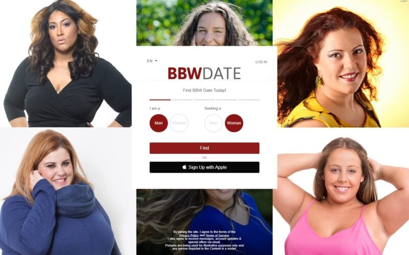 Review BBW.date landing page