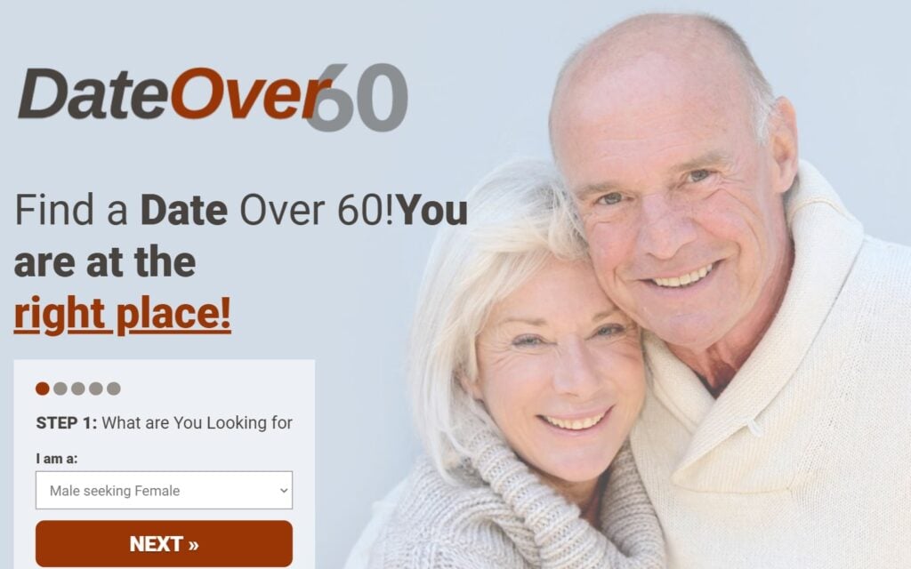 Review DateOver60.com landing page