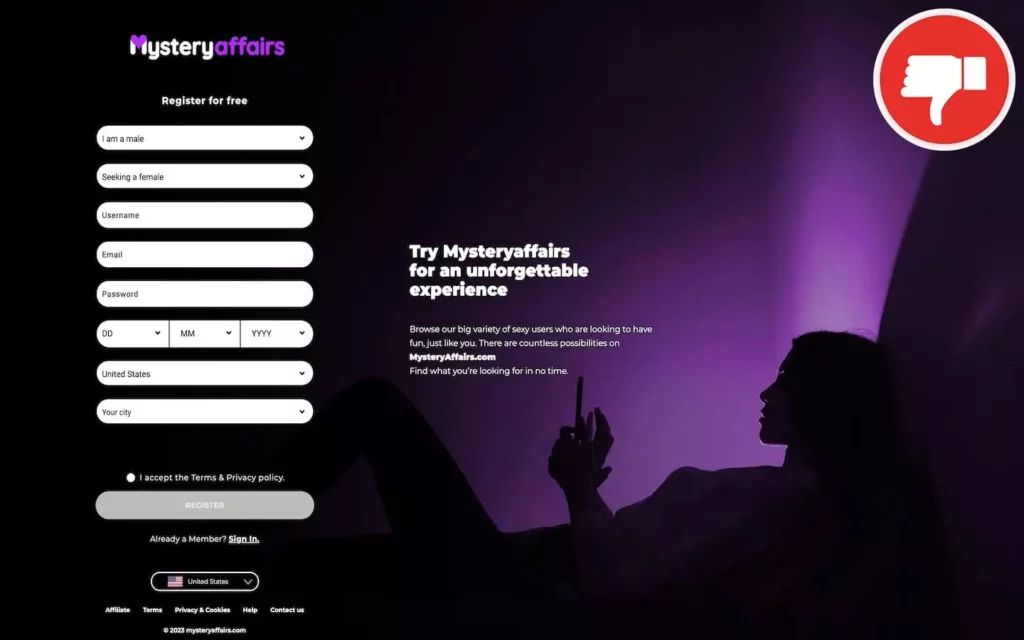 MysteryAffairs.com scam experience